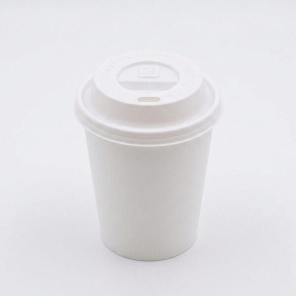 set capac alb cu pahar alb de 6-7 oz