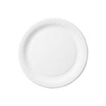 Farfurii carton alb biodegradabil cu diametrul 18 cm