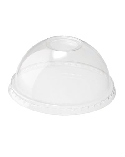 Capac cupola 90 mm transparent cu orificiu pentru frappe si smoothie
